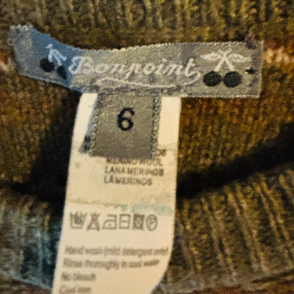 Bonpoint Wool Sweater Size 6 Multicolor Striped Crewneck Girls Luxury Kids - Picture 3 of 6